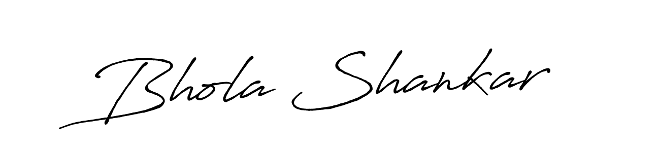 Make a beautiful signature design for name Bhola Shankar. With this signature (Antro_Vectra_Bolder) style, you can create a handwritten signature for free. Bhola Shankar signature style 7 images and pictures png