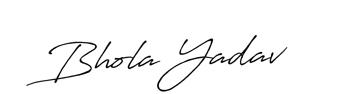 Also we have Bhola Yadav name is the best signature style. Create professional handwritten signature collection using Antro_Vectra_Bolder autograph style. Bhola Yadav signature style 7 images and pictures png