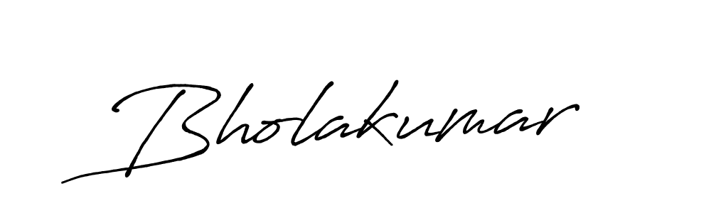 Use a signature maker to create a handwritten signature online. With this signature software, you can design (Antro_Vectra_Bolder) your own signature for name Bholakumar. Bholakumar signature style 7 images and pictures png