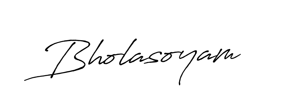 Design your own signature with our free online signature maker. With this signature software, you can create a handwritten (Antro_Vectra_Bolder) signature for name Bholasoyam. Bholasoyam signature style 7 images and pictures png