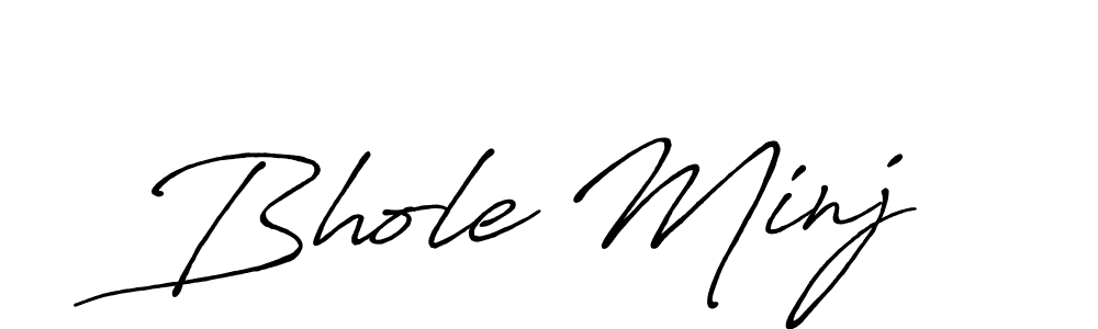 Antro_Vectra_Bolder is a professional signature style that is perfect for those who want to add a touch of class to their signature. It is also a great choice for those who want to make their signature more unique. Get Bhole Minj name to fancy signature for free. Bhole Minj signature style 7 images and pictures png