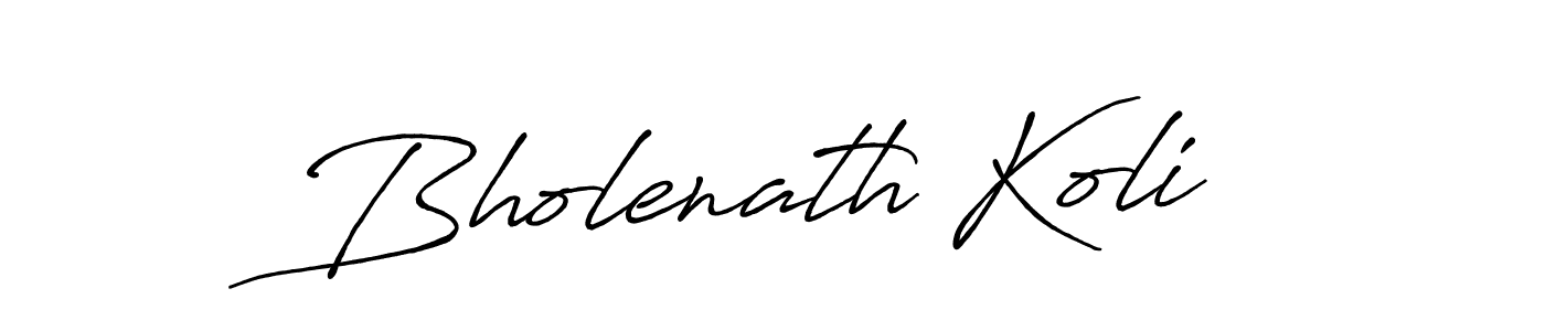 Create a beautiful signature design for name Bholenath Koli. With this signature (Antro_Vectra_Bolder) fonts, you can make a handwritten signature for free. Bholenath Koli signature style 7 images and pictures png