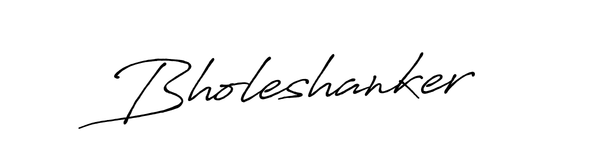 Also we have Bholeshanker name is the best signature style. Create professional handwritten signature collection using Antro_Vectra_Bolder autograph style. Bholeshanker signature style 7 images and pictures png