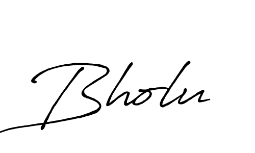 How to make Bholu signature? Antro_Vectra_Bolder is a professional autograph style. Create handwritten signature for Bholu name. Bholu signature style 7 images and pictures png