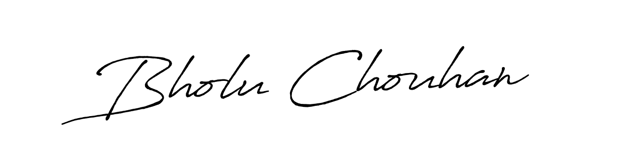 How to make Bholu Chouhan signature? Antro_Vectra_Bolder is a professional autograph style. Create handwritten signature for Bholu Chouhan name. Bholu Chouhan signature style 7 images and pictures png
