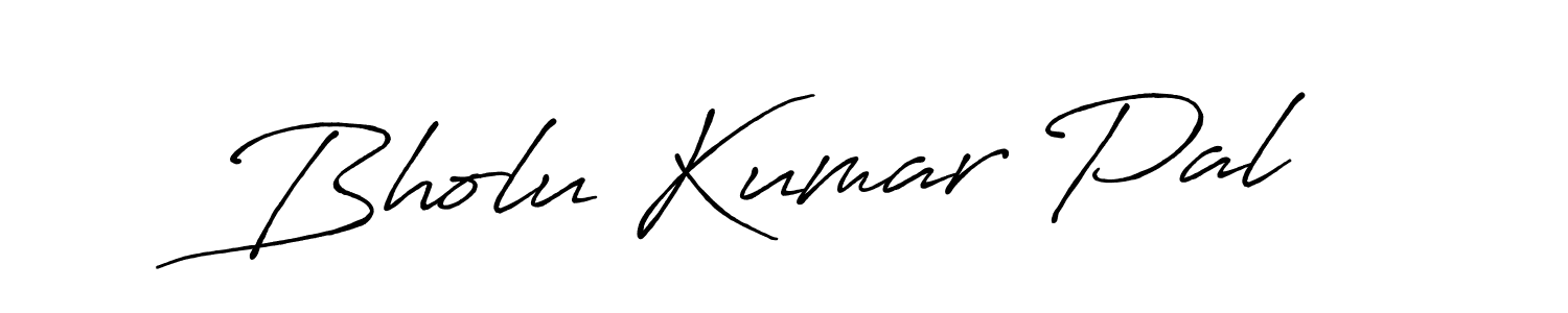 Create a beautiful signature design for name Bholu Kumar Pal. With this signature (Antro_Vectra_Bolder) fonts, you can make a handwritten signature for free. Bholu Kumar Pal signature style 7 images and pictures png