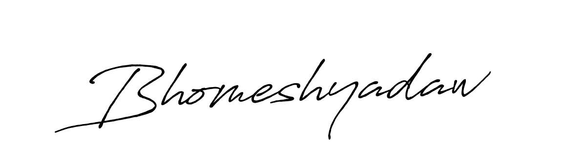How to make Bhomeshyadaw name signature. Use Antro_Vectra_Bolder style for creating short signs online. This is the latest handwritten sign. Bhomeshyadaw signature style 7 images and pictures png