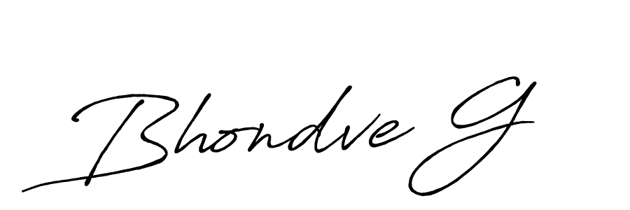 Also we have Bhondve G name is the best signature style. Create professional handwritten signature collection using Antro_Vectra_Bolder autograph style. Bhondve G signature style 7 images and pictures png