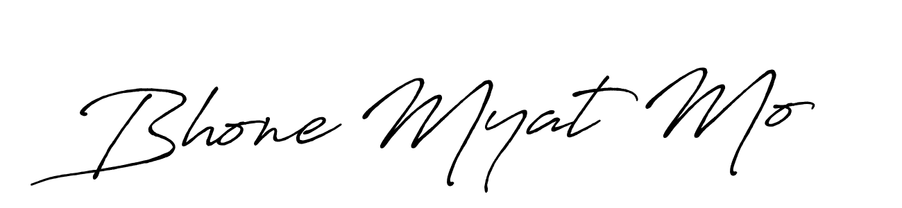 Also You can easily find your signature by using the search form. We will create Bhone Myat Mo name handwritten signature images for you free of cost using Antro_Vectra_Bolder sign style. Bhone Myat Mo signature style 7 images and pictures png