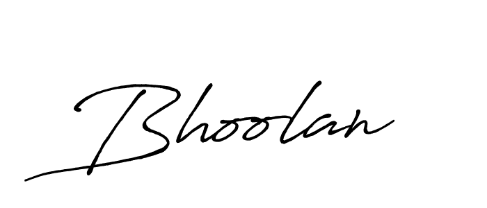 Create a beautiful signature design for name Bhoolan. With this signature (Antro_Vectra_Bolder) fonts, you can make a handwritten signature for free. Bhoolan signature style 7 images and pictures png