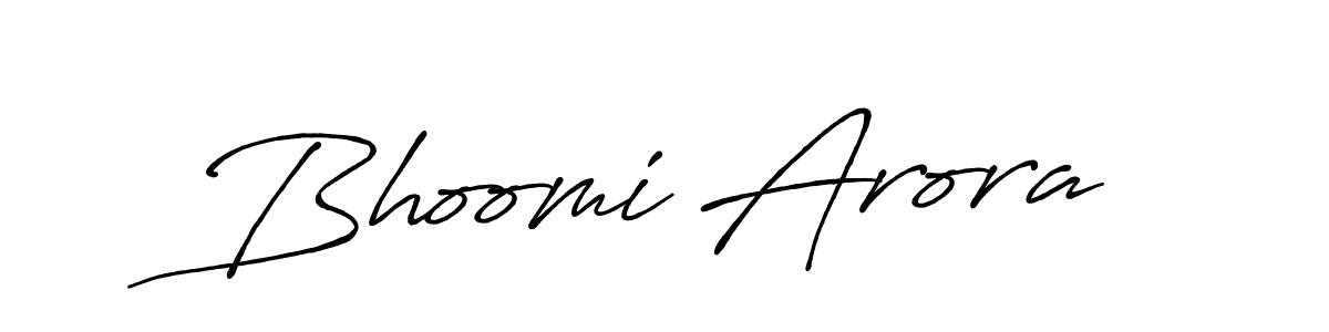 How to make Bhoomi Arora signature? Antro_Vectra_Bolder is a professional autograph style. Create handwritten signature for Bhoomi Arora name. Bhoomi Arora signature style 7 images and pictures png