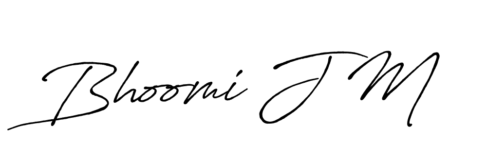 Design your own signature with our free online signature maker. With this signature software, you can create a handwritten (Antro_Vectra_Bolder) signature for name Bhoomi J M. Bhoomi J M signature style 7 images and pictures png