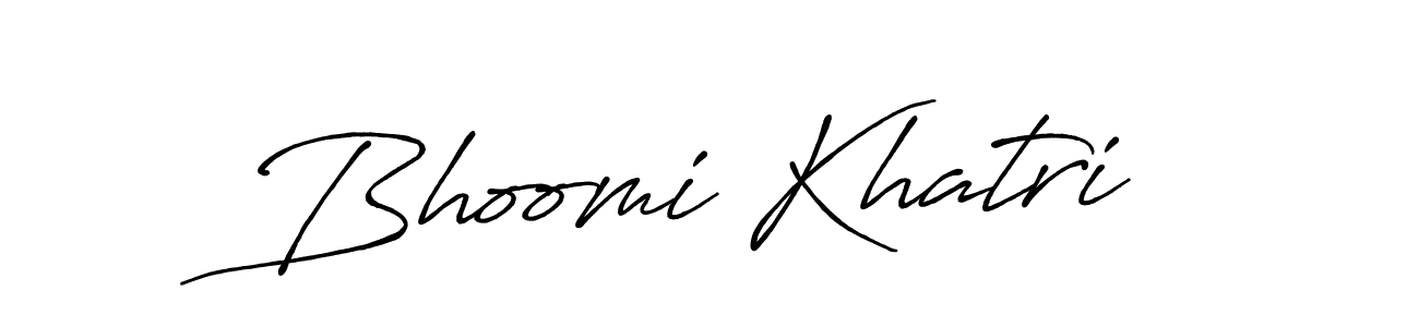 Design your own signature with our free online signature maker. With this signature software, you can create a handwritten (Antro_Vectra_Bolder) signature for name Bhoomi Khatri. Bhoomi Khatri signature style 7 images and pictures png