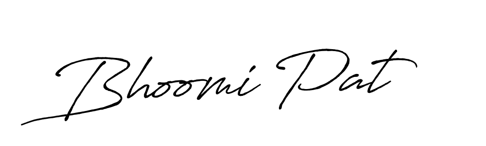 Bhoomi Pat stylish signature style. Best Handwritten Sign (Antro_Vectra_Bolder) for my name. Handwritten Signature Collection Ideas for my name Bhoomi Pat. Bhoomi Pat signature style 7 images and pictures png