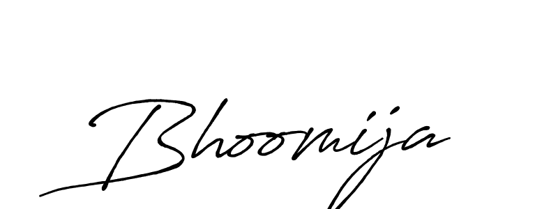 Also we have Bhoomija name is the best signature style. Create professional handwritten signature collection using Antro_Vectra_Bolder autograph style. Bhoomija signature style 7 images and pictures png