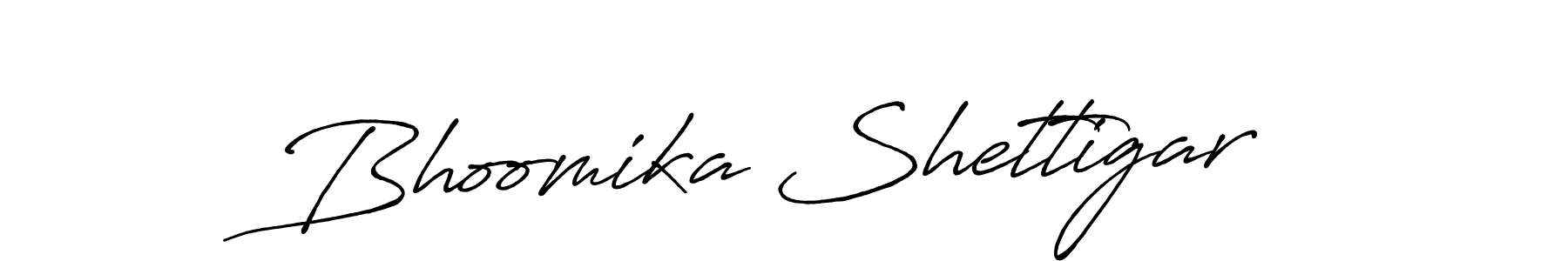 How to make Bhoomika Shettigar signature? Antro_Vectra_Bolder is a professional autograph style. Create handwritten signature for Bhoomika Shettigar name. Bhoomika Shettigar signature style 7 images and pictures png