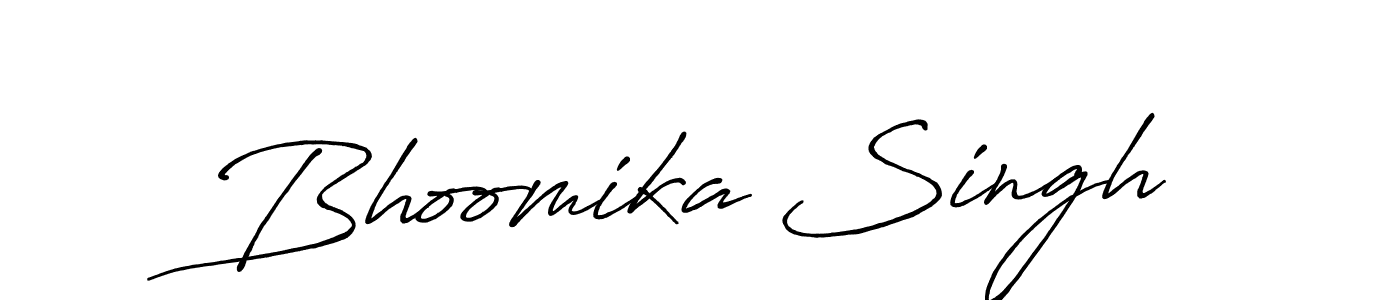 Also we have Bhoomika Singh name is the best signature style. Create professional handwritten signature collection using Antro_Vectra_Bolder autograph style. Bhoomika Singh signature style 7 images and pictures png