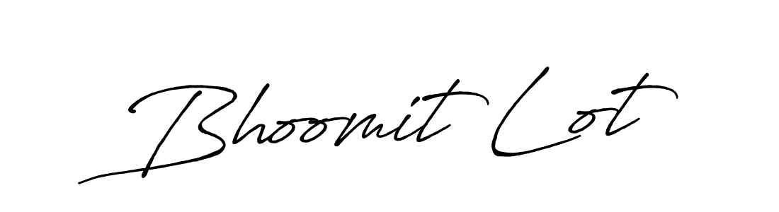 Design your own signature with our free online signature maker. With this signature software, you can create a handwritten (Antro_Vectra_Bolder) signature for name Bhoomit Lot. Bhoomit Lot signature style 7 images and pictures png