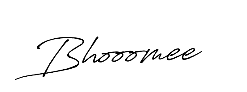 Use a signature maker to create a handwritten signature online. With this signature software, you can design (Antro_Vectra_Bolder) your own signature for name Bhooomee. Bhooomee signature style 7 images and pictures png