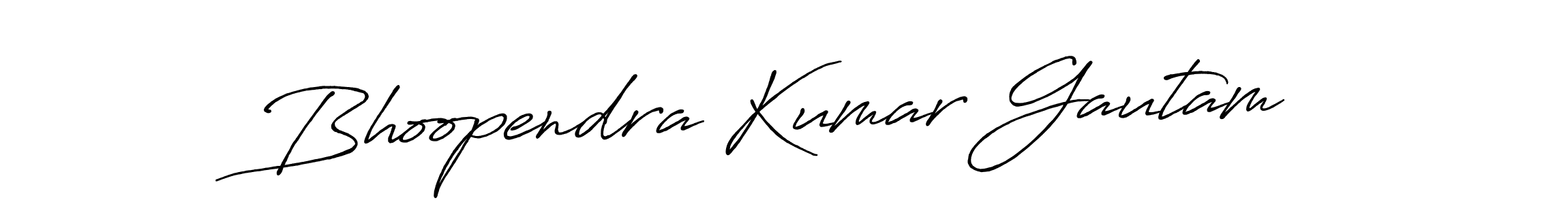 How to make Bhoopendra Kumar Gautam name signature. Use Antro_Vectra_Bolder style for creating short signs online. This is the latest handwritten sign. Bhoopendra Kumar Gautam signature style 7 images and pictures png