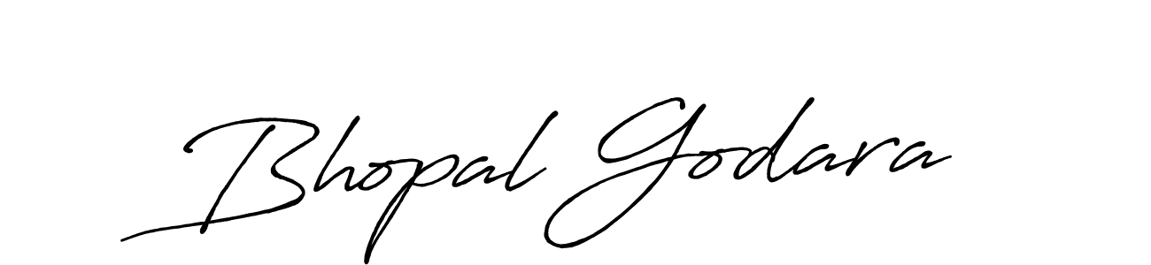Make a beautiful signature design for name Bhopal Godara. With this signature (Antro_Vectra_Bolder) style, you can create a handwritten signature for free. Bhopal Godara signature style 7 images and pictures png