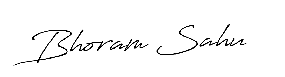 Bhoram Sahu stylish signature style. Best Handwritten Sign (Antro_Vectra_Bolder) for my name. Handwritten Signature Collection Ideas for my name Bhoram Sahu. Bhoram Sahu signature style 7 images and pictures png