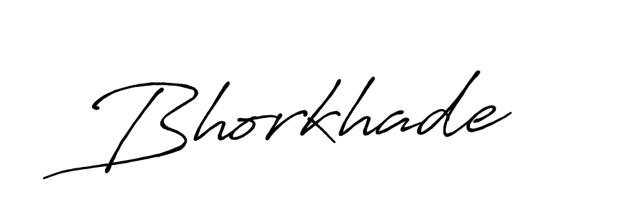 Use a signature maker to create a handwritten signature online. With this signature software, you can design (Antro_Vectra_Bolder) your own signature for name Bhorkhade. Bhorkhade signature style 7 images and pictures png