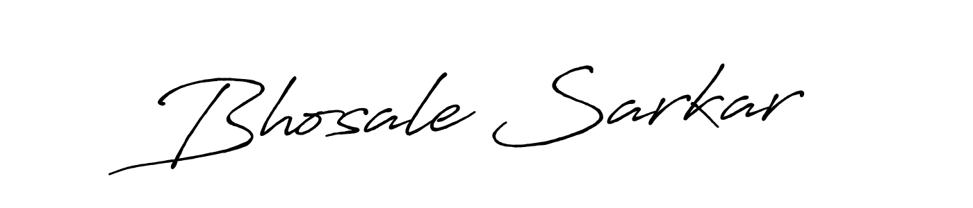 Make a beautiful signature design for name Bhosale Sarkar. With this signature (Antro_Vectra_Bolder) style, you can create a handwritten signature for free. Bhosale Sarkar signature style 7 images and pictures png