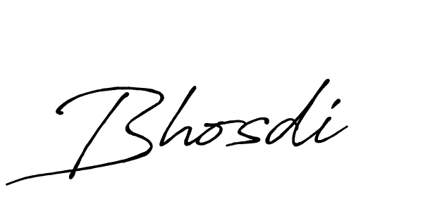 Use a signature maker to create a handwritten signature online. With this signature software, you can design (Antro_Vectra_Bolder) your own signature for name Bhosdi. Bhosdi signature style 7 images and pictures png