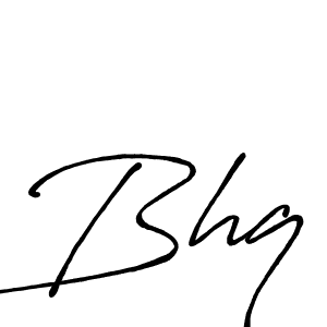 Make a beautiful signature design for name Bhq. With this signature (Antro_Vectra_Bolder) style, you can create a handwritten signature for free. Bhq signature style 7 images and pictures png