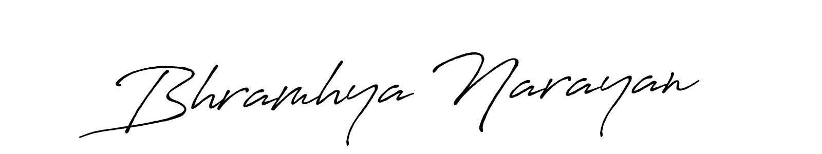 Design your own signature with our free online signature maker. With this signature software, you can create a handwritten (Antro_Vectra_Bolder) signature for name Bhramhya Narayan. Bhramhya Narayan signature style 7 images and pictures png