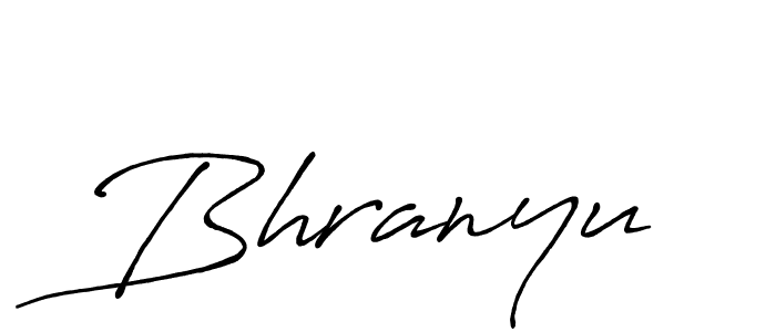 Use a signature maker to create a handwritten signature online. With this signature software, you can design (Antro_Vectra_Bolder) your own signature for name Bhranyu. Bhranyu signature style 7 images and pictures png