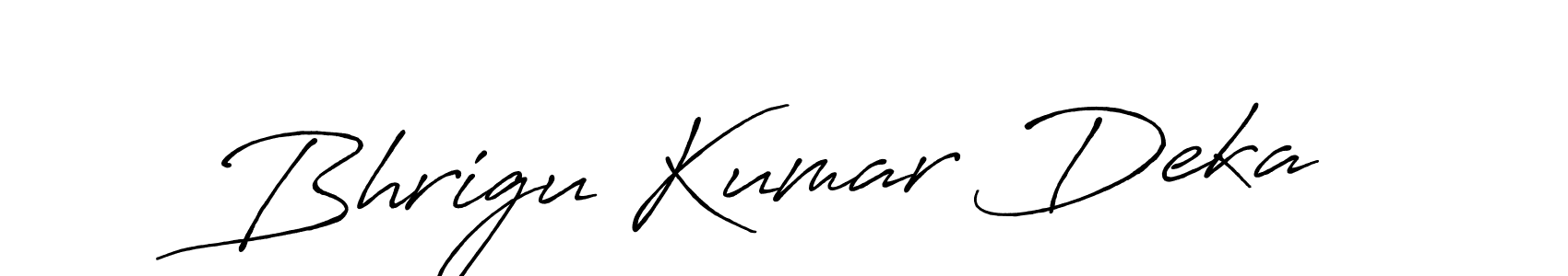 Create a beautiful signature design for name Bhrigu Kumar Deka. With this signature (Antro_Vectra_Bolder) fonts, you can make a handwritten signature for free. Bhrigu Kumar Deka signature style 7 images and pictures png