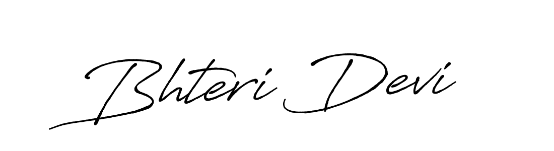 Create a beautiful signature design for name Bhteri Devi. With this signature (Antro_Vectra_Bolder) fonts, you can make a handwritten signature for free. Bhteri Devi signature style 7 images and pictures png