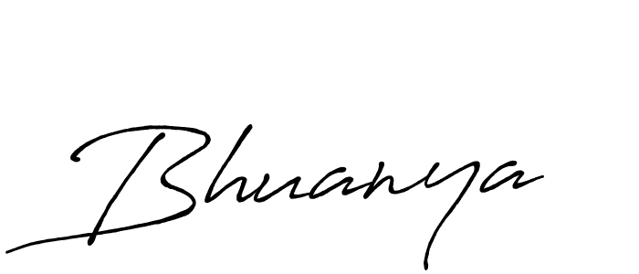 How to make Bhuanya name signature. Use Antro_Vectra_Bolder style for creating short signs online. This is the latest handwritten sign. Bhuanya signature style 7 images and pictures png