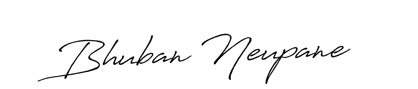 How to make Bhuban Neupane signature? Antro_Vectra_Bolder is a professional autograph style. Create handwritten signature for Bhuban Neupane name. Bhuban Neupane signature style 7 images and pictures png