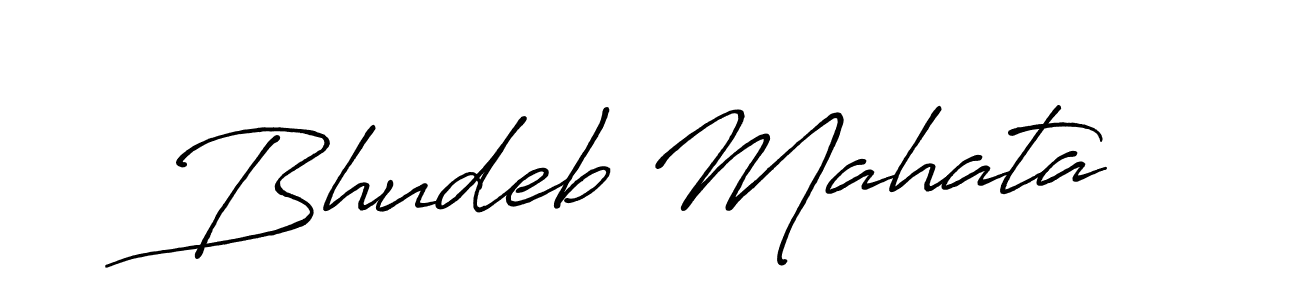 Make a beautiful signature design for name Bhudeb Mahata. With this signature (Antro_Vectra_Bolder) style, you can create a handwritten signature for free. Bhudeb Mahata signature style 7 images and pictures png