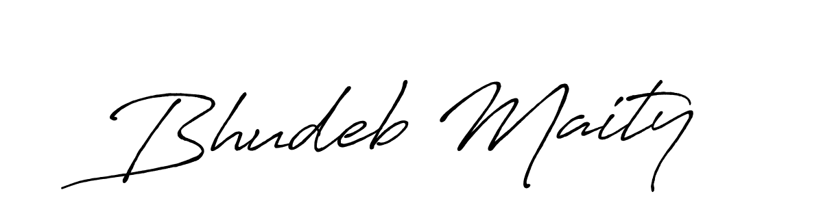 How to make Bhudeb Maity name signature. Use Antro_Vectra_Bolder style for creating short signs online. This is the latest handwritten sign. Bhudeb Maity signature style 7 images and pictures png