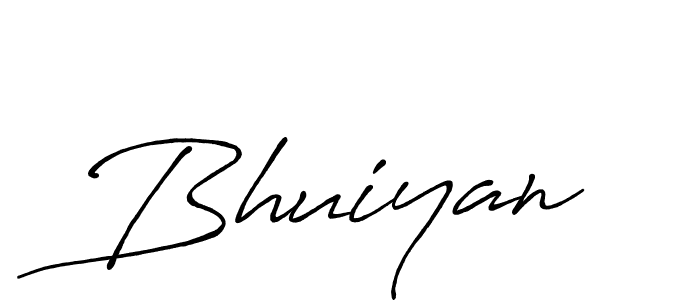 Design your own signature with our free online signature maker. With this signature software, you can create a handwritten (Antro_Vectra_Bolder) signature for name Bhuiyan. Bhuiyan signature style 7 images and pictures png