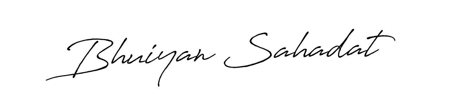 Use a signature maker to create a handwritten signature online. With this signature software, you can design (Antro_Vectra_Bolder) your own signature for name Bhuiyan Sahadat. Bhuiyan Sahadat signature style 7 images and pictures png