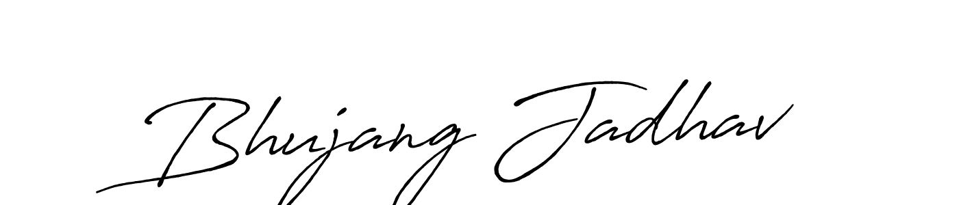 if you are searching for the best signature style for your name Bhujang Jadhav. so please give up your signature search. here we have designed multiple signature styles  using Antro_Vectra_Bolder. Bhujang Jadhav signature style 7 images and pictures png