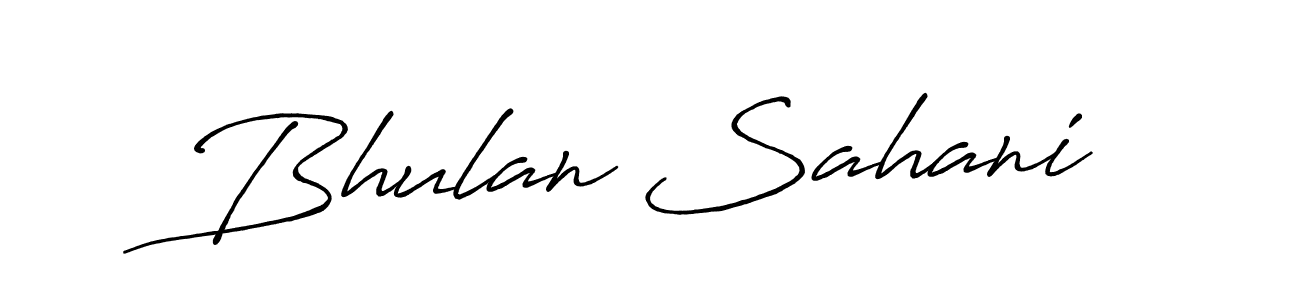 Create a beautiful signature design for name Bhulan Sahani. With this signature (Antro_Vectra_Bolder) fonts, you can make a handwritten signature for free. Bhulan Sahani signature style 7 images and pictures png