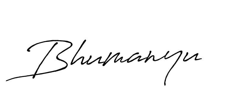 Use a signature maker to create a handwritten signature online. With this signature software, you can design (Antro_Vectra_Bolder) your own signature for name Bhumanyu. Bhumanyu signature style 7 images and pictures png