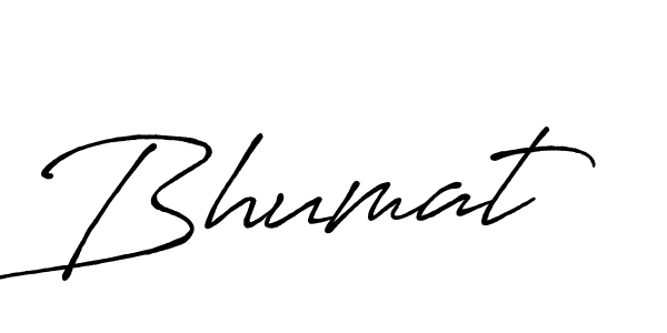 Create a beautiful signature design for name Bhumat. With this signature (Antro_Vectra_Bolder) fonts, you can make a handwritten signature for free. Bhumat signature style 7 images and pictures png