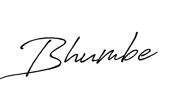 Use a signature maker to create a handwritten signature online. With this signature software, you can design (Antro_Vectra_Bolder) your own signature for name Bhumbe. Bhumbe signature style 7 images and pictures png