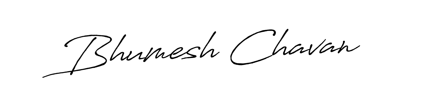 Make a beautiful signature design for name Bhumesh Chavan. With this signature (Antro_Vectra_Bolder) style, you can create a handwritten signature for free. Bhumesh Chavan signature style 7 images and pictures png