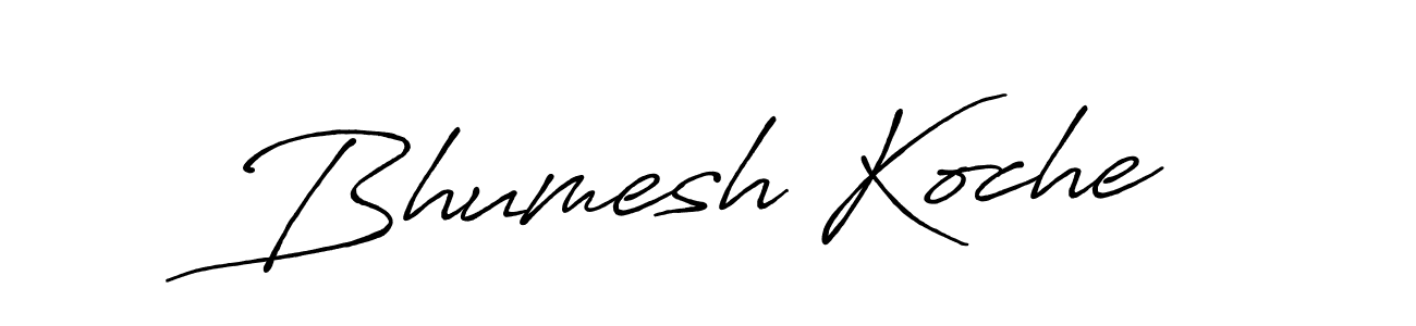 Similarly Antro_Vectra_Bolder is the best handwritten signature design. Signature creator online .You can use it as an online autograph creator for name Bhumesh Koche. Bhumesh Koche signature style 7 images and pictures png