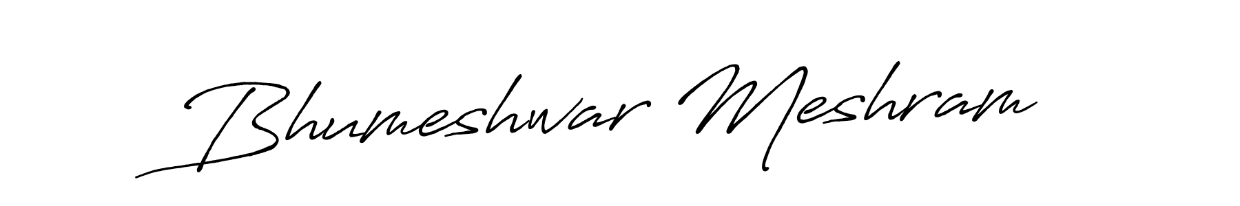 Bhumeshwar Meshram stylish signature style. Best Handwritten Sign (Antro_Vectra_Bolder) for my name. Handwritten Signature Collection Ideas for my name Bhumeshwar Meshram. Bhumeshwar Meshram signature style 7 images and pictures png