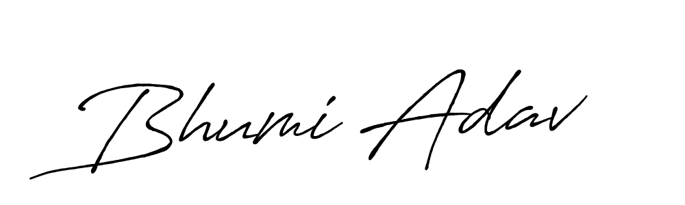 Once you've used our free online signature maker to create your best signature Antro_Vectra_Bolder style, it's time to enjoy all of the benefits that Bhumi Adav name signing documents. Bhumi Adav signature style 7 images and pictures png