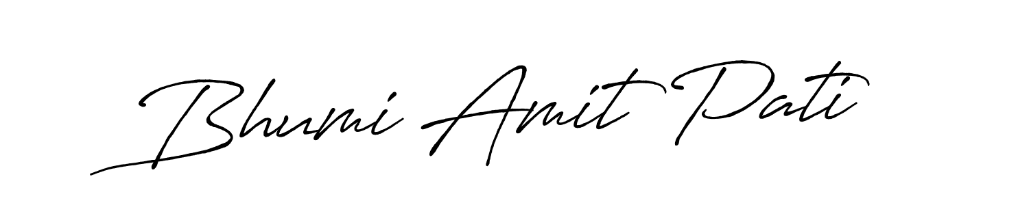How to make Bhumi Amit Pati signature? Antro_Vectra_Bolder is a professional autograph style. Create handwritten signature for Bhumi Amit Pati name. Bhumi Amit Pati signature style 7 images and pictures png